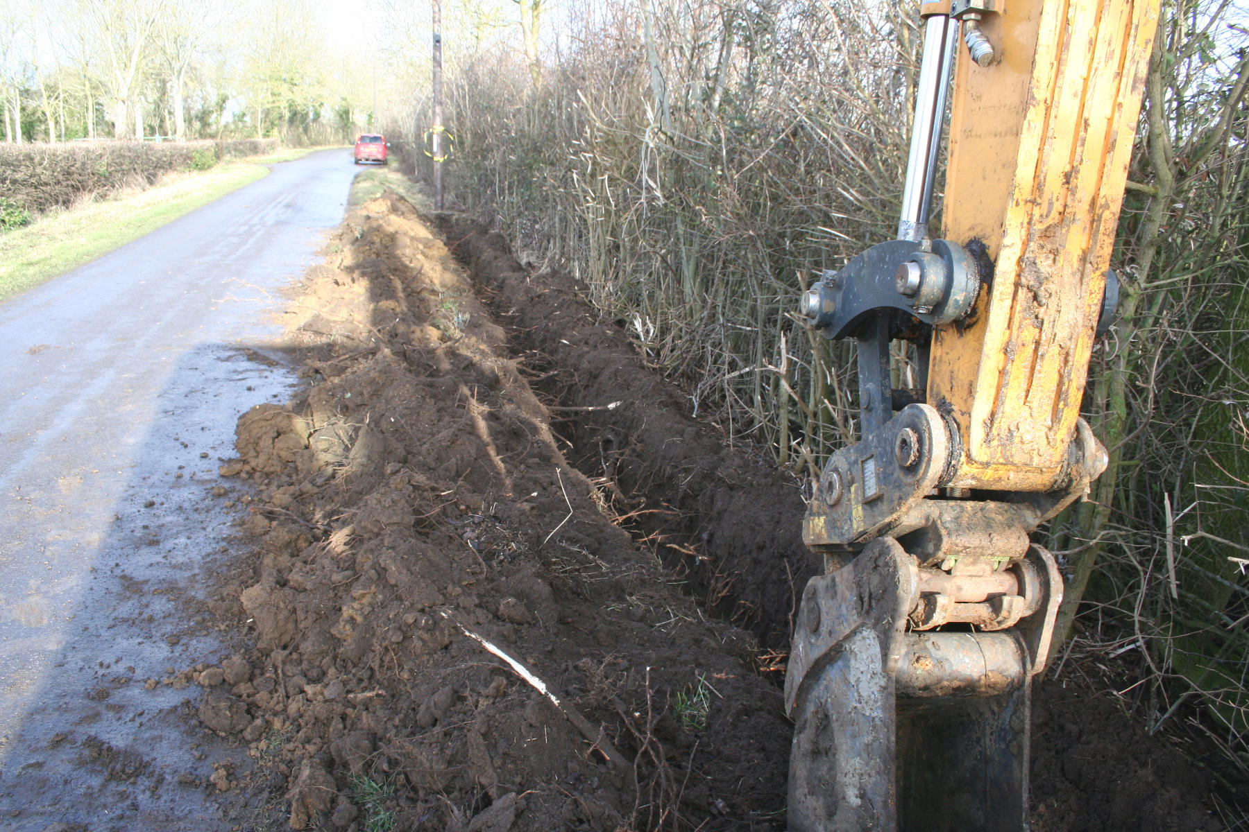 Trenching along New Road