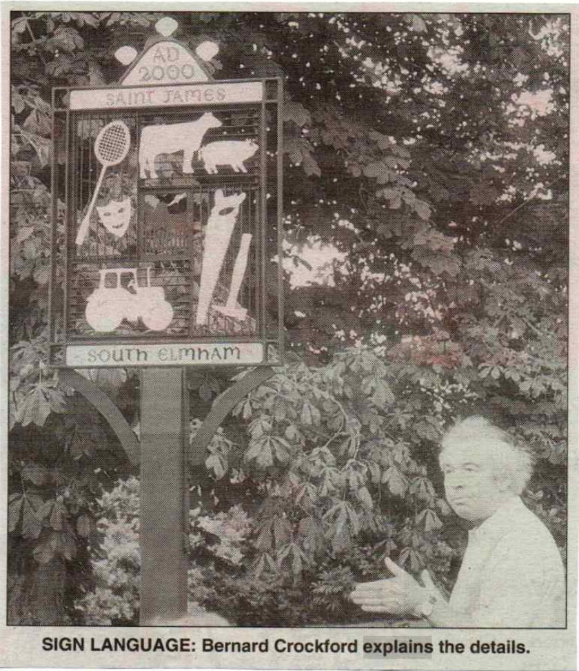 Village Sign Newspaper Article