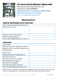 Village Hall Users Document : Design Brief